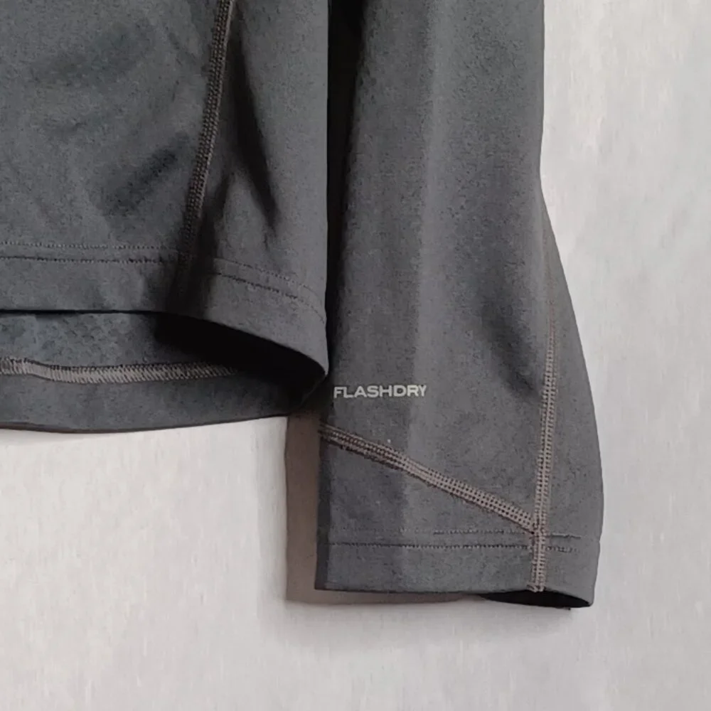 The North Face Flash Dry Top Mens Large Dark Gray 1/4 Zip Long Sleeve Activewear - Picture 8 of 9